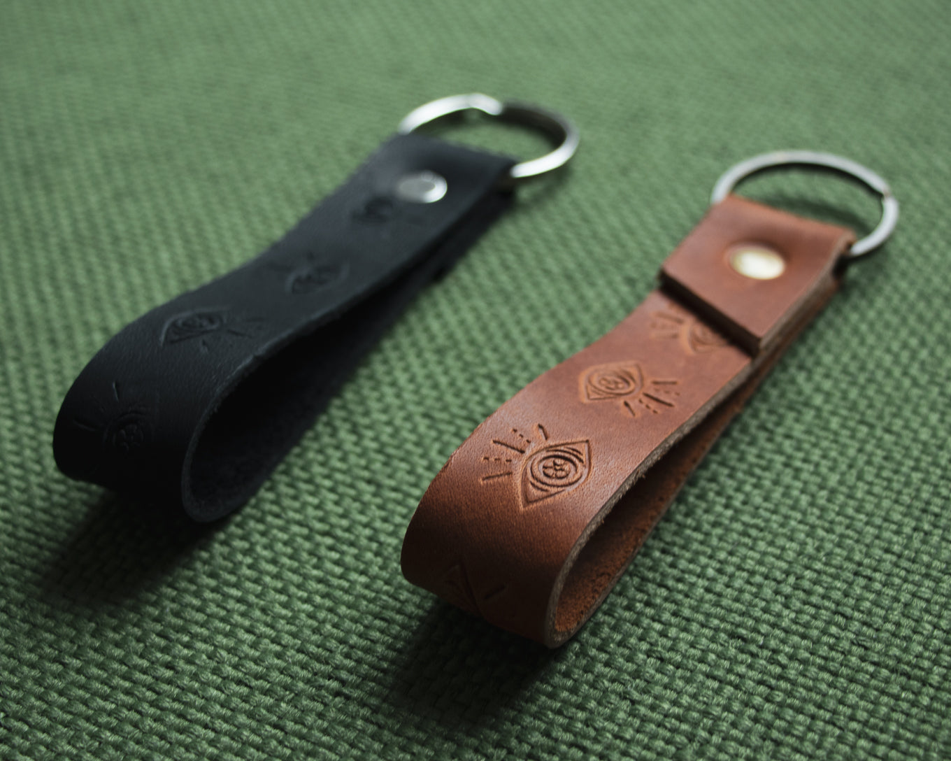 Motorcycle keychains, leather goods, and mugs by GLS Co.