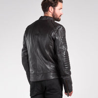 Leather Café Racer Motorcycle Jacket