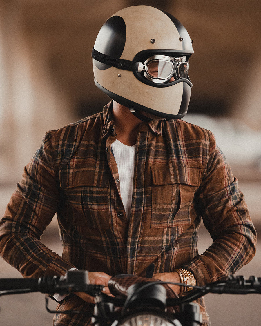 Plaid Wool Motorcycle Flannel
