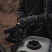 Onyx Leather Riding Gloves