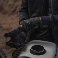 Onyx Leather Riding Gloves