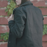 Trucker Riding Jacket with Sherpa Trim