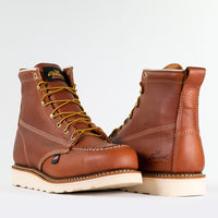 American Heritage 6" Moc Toe Safety Boots - Tobacco Brown