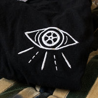 Watch for Cycles Embroidered Tee - Black